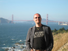 Vreny in front of the Golden Gate bridge